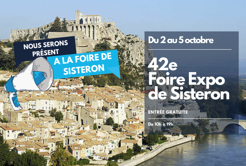 Alliance Piscines Manosque sera présent à la 42e Foire Expo de Sisteron du 2 au 5 octobre !