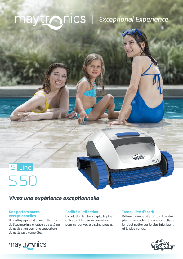 Robot piscine S50 électrique autonome Maytronics pour petite piscine à Sisteron 04200