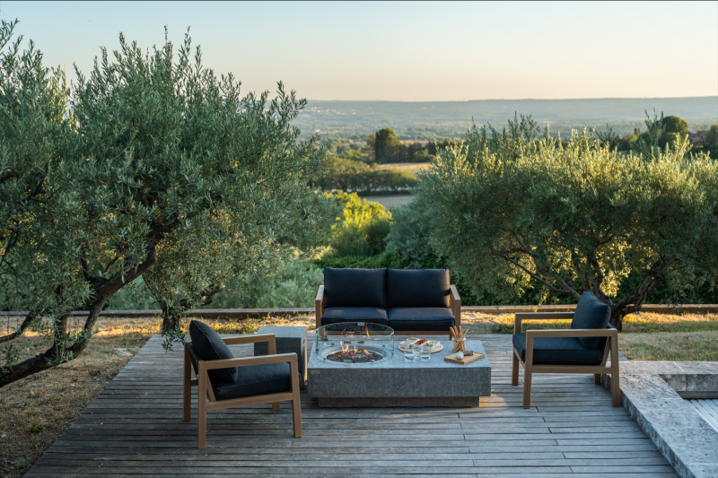 Table basse Brasero modèle Metropolis idéale avec sa plage disponible XXL à Forcalquier 04