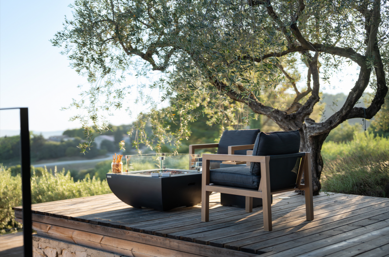 Table basse Brasero modèle Aurora à gaz professionnel pour vos extérieur à Gap 05