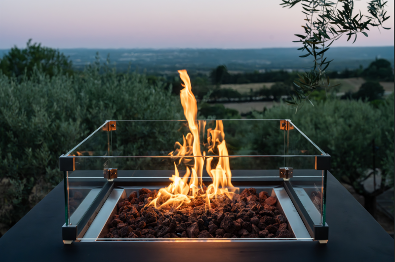 Table basse Brasero modèle Aurora à gaz professionnel pour vos extérieur à Gap 05