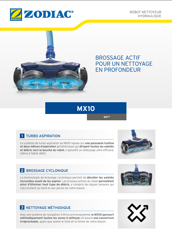 Robot hydraulique MX10 de la marque Zodiac à Pierrevert 04