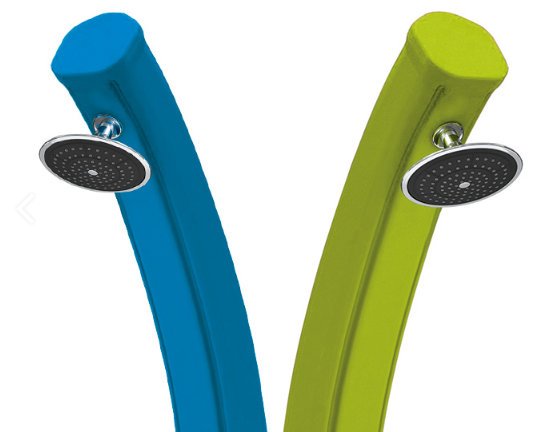 Douche solaire Happy 4x4 design écologique économique coloré à Manosque 04