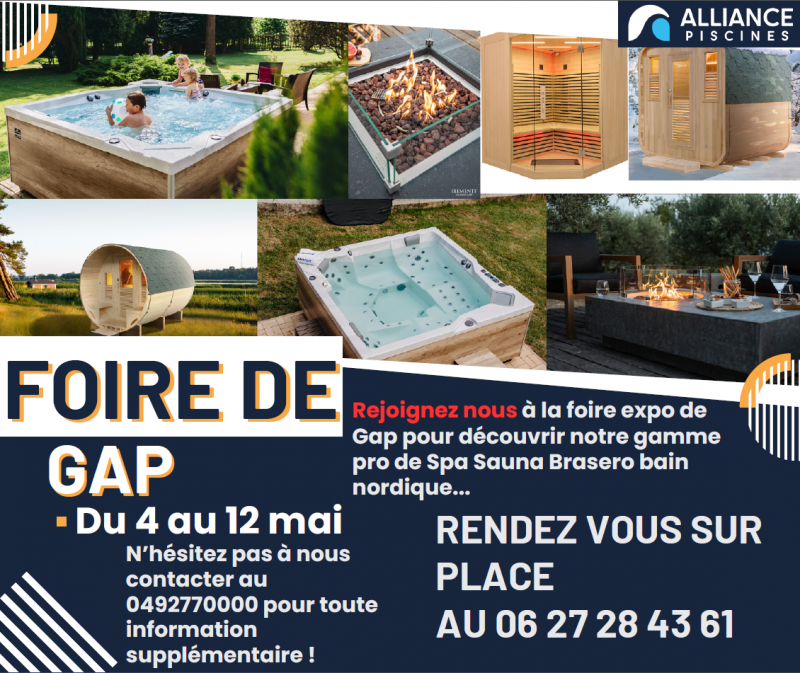 Exposant spécialisé dans le spa et le sauna à la foire de Gap 2024