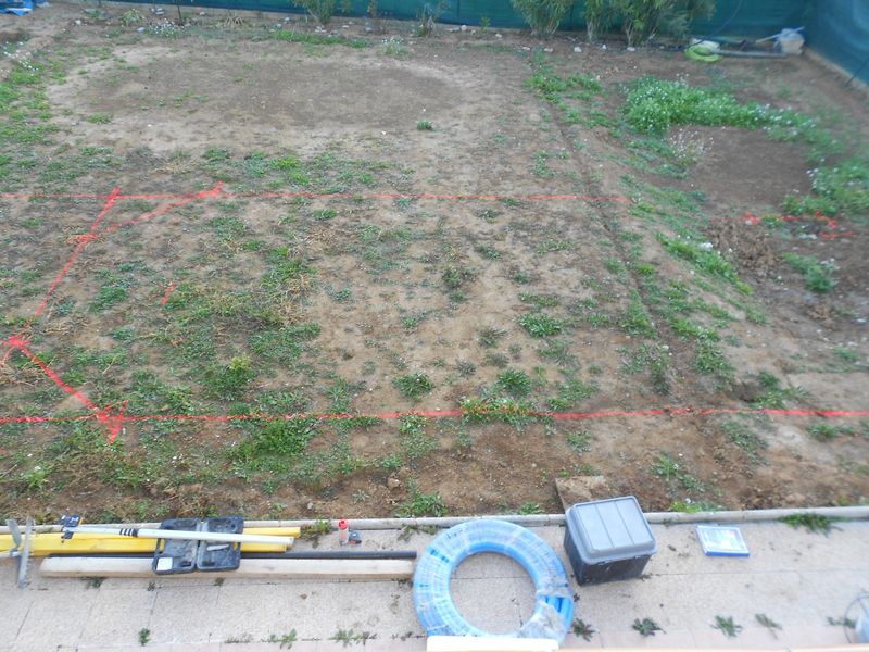 tracage pour terrassement d'une piscine coque polyester à manosque