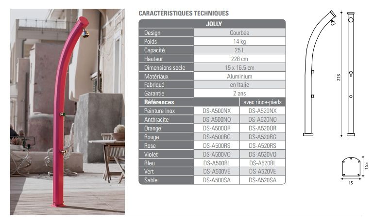 taille douche solaire exterieur à Manosque 04